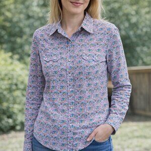 Wrangler Floral Button Down Shirt - Multicolor 100% Cotton